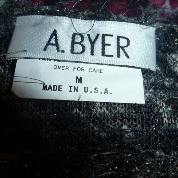 A.  Byer Festive Golden metallic  Peacock Sleeveless Blouse - M NEW - Picture 6 of 10